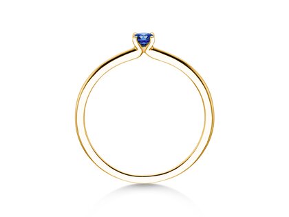 Birthstone ring Classic 4 September in 14K yellow gold with sapphire 0.10ct