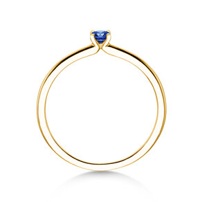 Birthstone ring Classic 4 September in 14K yellow gold with sapphire 0.10ct
