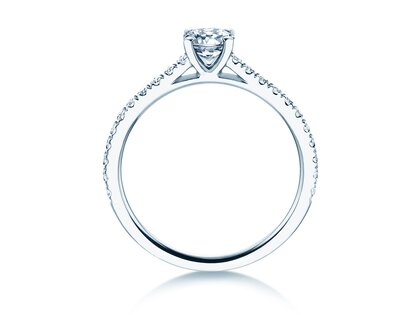 Birthstone Ring Birthstone ring Pure Colour April in 14K white gold with diamond 0.50ct and diamonds 0.26ct