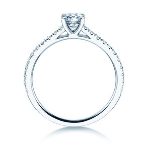 Birthstone Ring Birthstone ring Pure Colour April in 14K white gold with diamond 0.50ct and diamonds 0.26ct