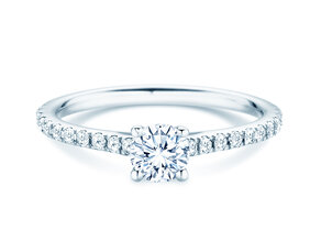 Birthstone Ring Birthstone ring Pure Colour April in 14K white gold with diamond 0.50ct and diamonds 0.26ct