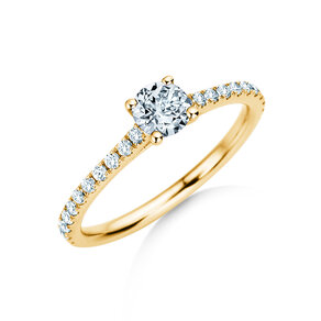 Birthstone Ring Birthstone ring Pure Colour April in 14K yellow gold with diamond 0.50ct and diamonds 0.26ct