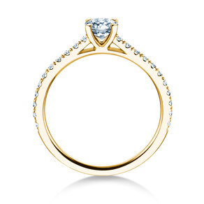Birthstone Ring Birthstone ring Pure Colour April in 14K yellow gold with diamond 0.50ct and diamonds 0.26ct