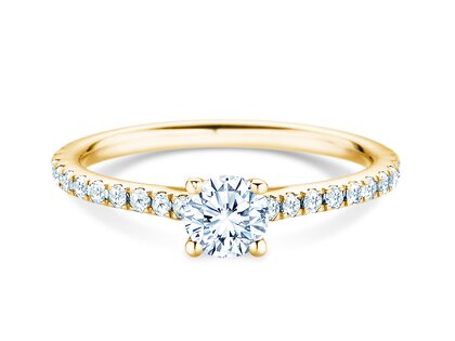 Birthstone Ring Birthstone ring Pure Colour April in 14K yellow gold with diamond 0.50ct and diamonds 0.26ct