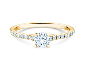 Birthstone Ring Birthstone ring Pure Colour April in 14K yellow gold with diamond 0.50ct and diamonds 0.26ct