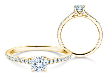 Birthstone Ring Birthstone ring Pure Colour April in 9K white gold with diamond 0.50ct and diamonds 0.26ct