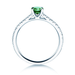 Birthstone Ring Birthstone ring Pure Colour May in 9K white gold with emerald 0.50ct and diamonds 0.26ct