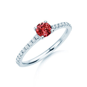 Birthstone Ring Birthstone ring Pure Colour July in 9K white gold with ruby 0.50ct and diamonds 0.26ct