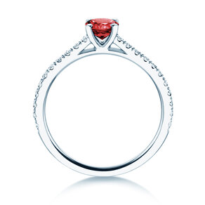 Birthstone Ring Birthstone ring Pure Colour July in 9K white gold with ruby 0.50ct and diamonds 0.26ct