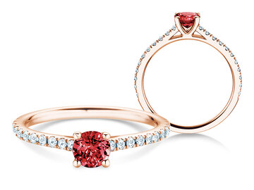 Birthstone Ring Birthstone ring Pure Colour July in 9K white gold with ruby 0.50ct and diamonds 0.26ct