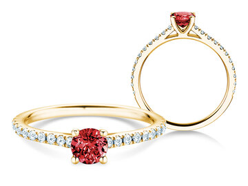 Birthstone Ring Birthstone ring Pure Colour July in 9K white gold with ruby 0.50ct and diamonds 0.26ct
