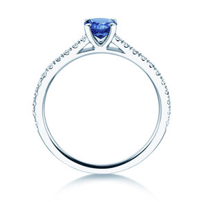 Birthstone Ring Birthstone ring Pure Colour September in 9K white gold with sapphire 0.50ct and diamonds 0.26ct