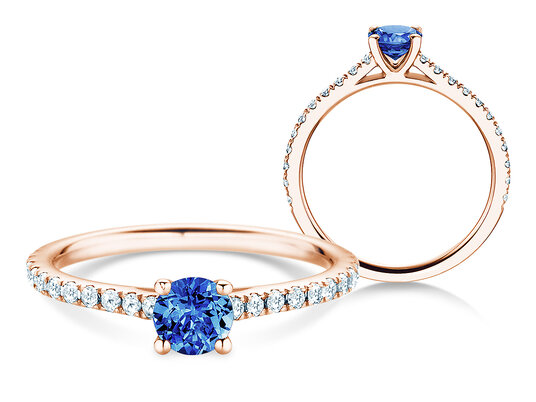 Birthstone Ring Birthstone ring Pure Colour September in 9K white gold with sapphire 0.50ct and diamonds 0.26ct