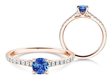 Birthstone Ring Birthstone ring Pure Colour September in 9K white gold with sapphire 0.50ct and diamonds 0.26ct