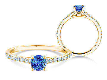 Birthstone Ring Birthstone ring Pure Colour September in 9K white gold with sapphire 0.50ct and diamonds 0.26ct