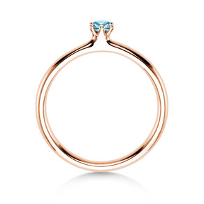 Engagement ring Classic Colour in 18K rosé gold with blue topaz 0.10ct
