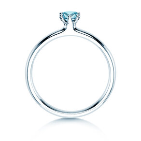 Engagement ring Classic Colour in 9K white gold with blue topaz 0.25ct