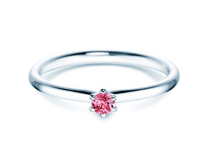 Engagement ring Classic Colour in silver 925/- with pink tourmaline 0.05ct