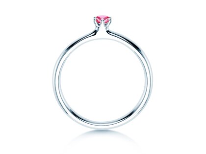 Engagement ring Classic Colour in silver 925/- with pink tourmaline 0.05ct
