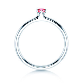 Engagement ring Classic Colour in silver 925/- with pink tourmaline 0.05ct