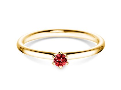 Engagement ring Classic Colour in 14K yellow gold with ruby 0.05ct