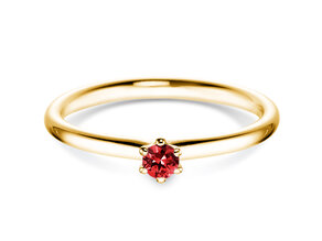 Engagement ring Classic Colour in 14K yellow gold with ruby 0.05ct