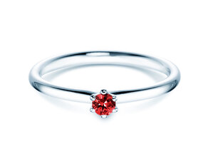 Engagement ring Classic Colour in 9K white gold with ruby 0.05ct
