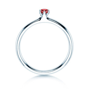 Engagement ring Classic Colour in 9K white gold with ruby 0.05ct
