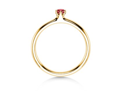 Engagement ring Classic Colour in 14K yellow gold with ruby 0.05ct
