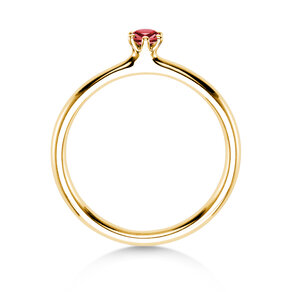 Engagement ring Classic Colour in 14K yellow gold with ruby 0.05ct