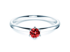 Engagement ring Classic Colour in 9K white gold with ruby 0.25ct