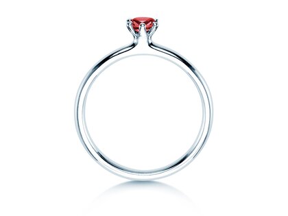 Engagement ring Classic Colour in 9K white gold with ruby 0.25ct