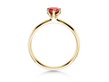Engagement ring Classic Colour in 14K yellow gold with ruby 0.50ct