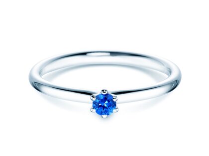 Engagement ring Classic Colour in silver 925/- with sapphire 0.05ct