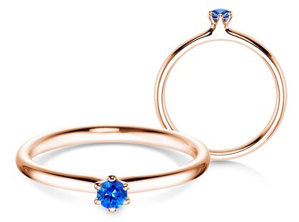  in 14K rosé gold with sapphire 0.05ct