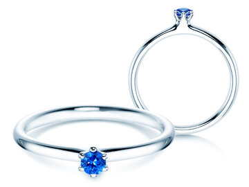  in silver 925/- with sapphire 0.05ct