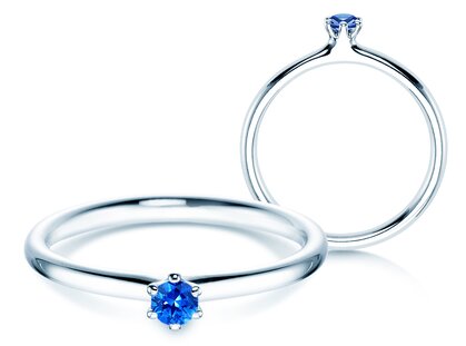  in 14K white gold with sapphire 0.05ct