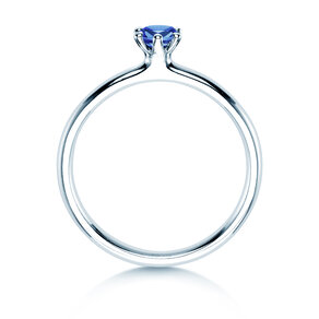 Engagement ring Classic Colour in 14K white gold with sapphire 0.25ct