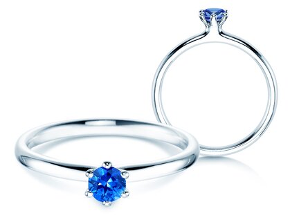  in silver 925/- with sapphire 0.15ct