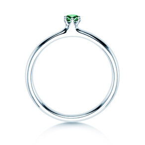 Engagement ring Classic Colour in silver 925/- with emerald 0.05ct