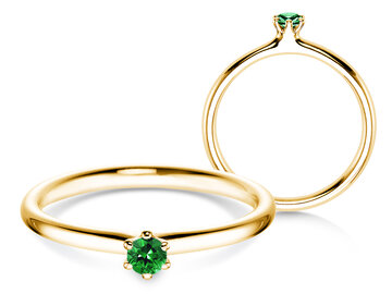 in silver 925/- with emerald 0.05ct