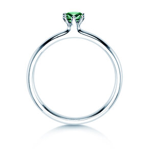 Engagement ring Classic Colour in platinum 950/- with emerald 0.25ct