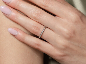 Engagement ring Alliance-/Eternityring in 18K white gold with diamonds 0.125ct G/SI