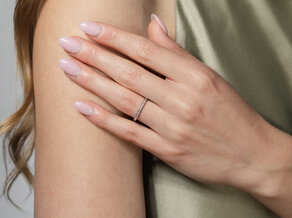 Engagement ring Alliance-/Eternityring in 18K white gold with diamonds 0.125ct G/SI