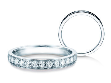 Engagement ring Alliance-/Eternityring in white gold
