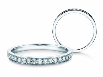 Engagement ring Alliance-/Eternityring in white gold