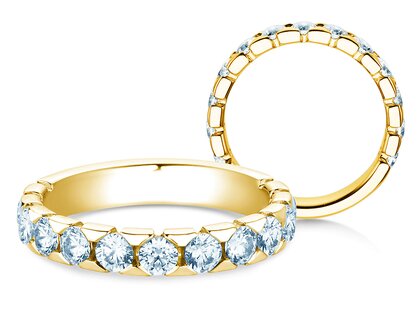 Engagement ring Balance in 14K yellow gold with diamonds 1.30ct G/SI