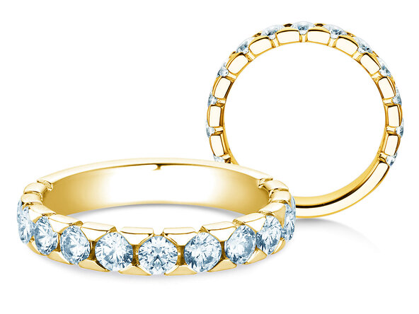 Engagement ring Balance in 14K yellow gold with diamonds 1.30ct G/SI