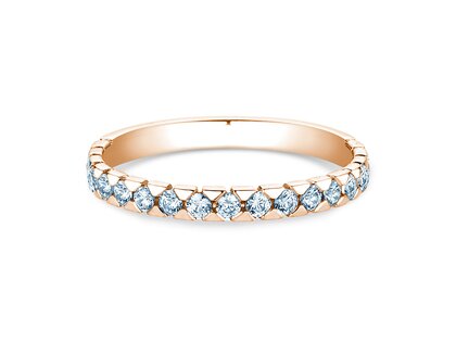 Engagement ring Balance in 18K rosé gold with diamonds 0.50ct G/SI