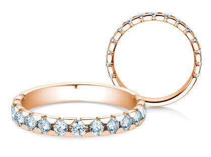Engagement ring Balance in 14K rosé gold with diamonds 0.75ct G/SI